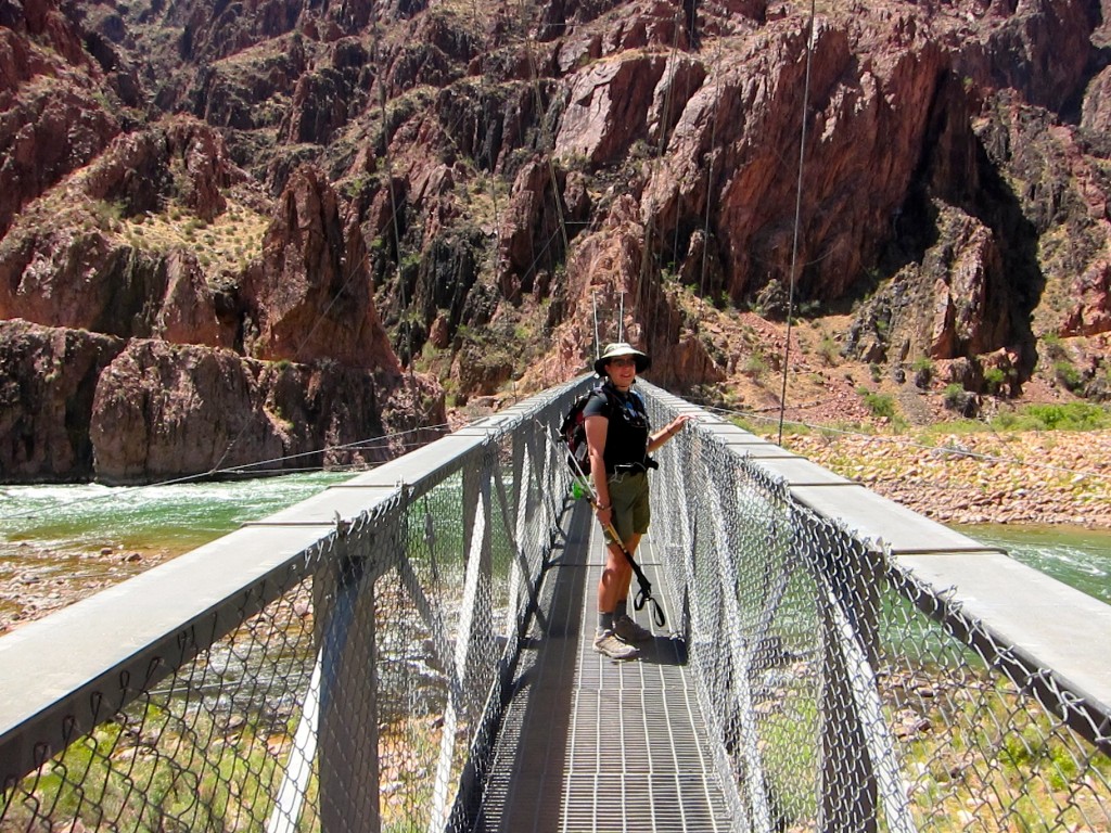 The Silver Suspension Bridge actually jukes around a lot in the breeze... and when you have a herd of hikers on your heels.