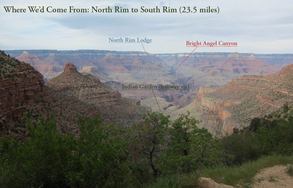 Just wanted to give you an idea of the scale and major landmarks. There's a reason it's called the GRAND Canyon.
